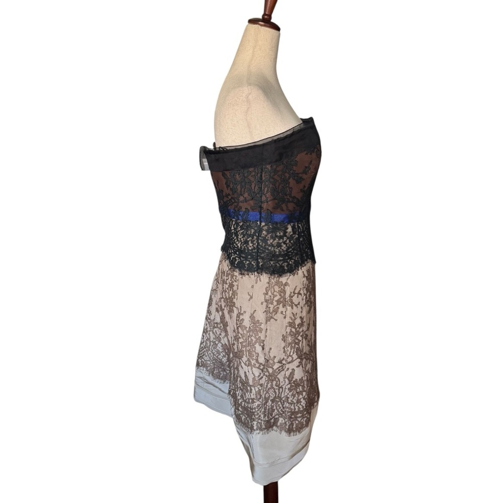 Carolina Herrera Lace Strapless Silk Dress Formal Evening Elegant sz 2 - Picture 5 of 14